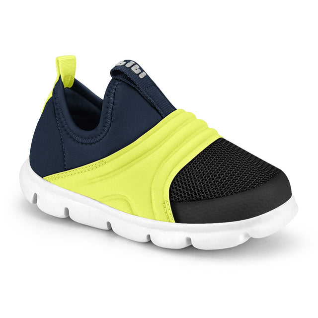 Bibi - ENERGY Baby Slip-on Sneakers - Naval/Black/Yellow Flour