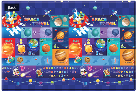 LARGE Double Sided Play Mat – Space Rabbit