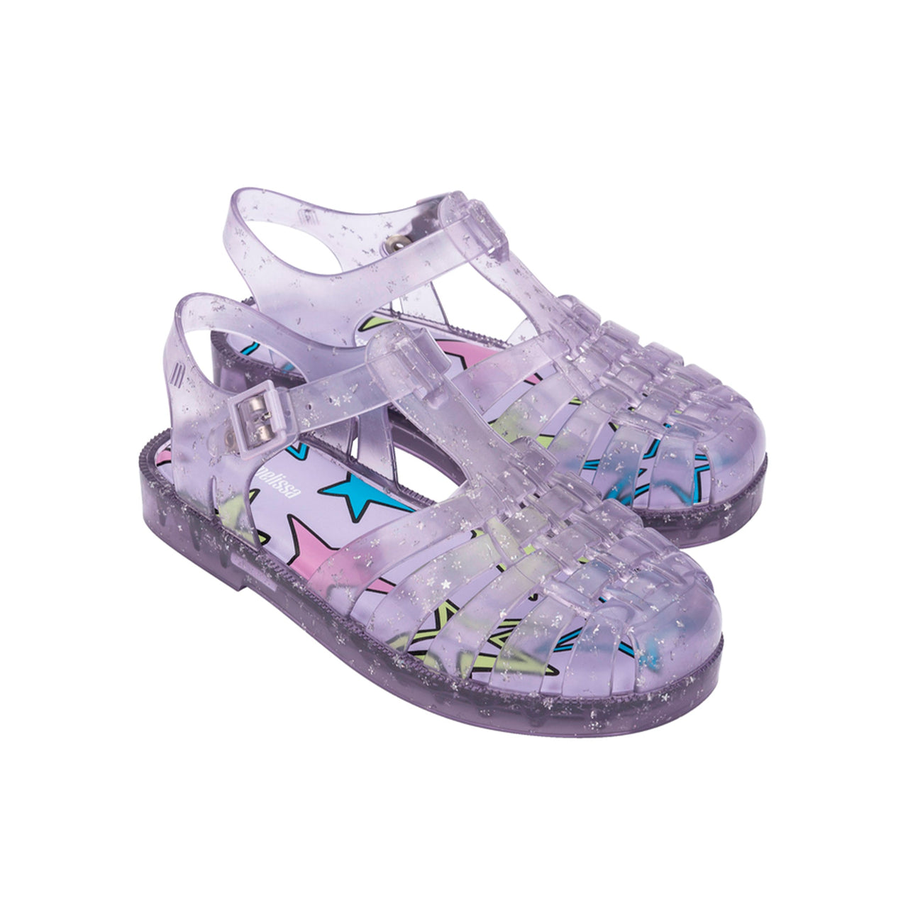 Possession Shiny Kids Sandals- Glitter Clear main image 1