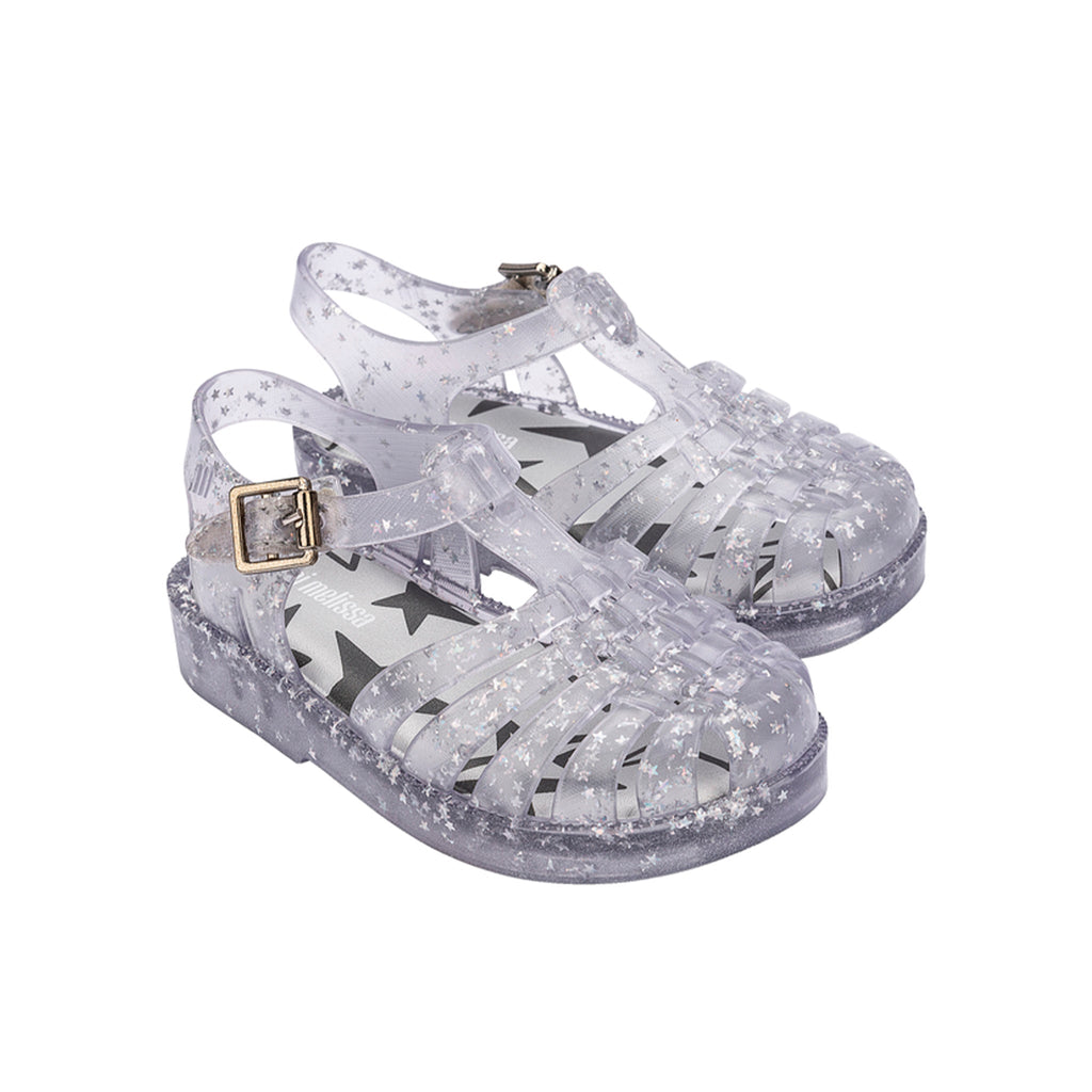 Mini Melissa Girls Possession Shiny Sandals in Pink