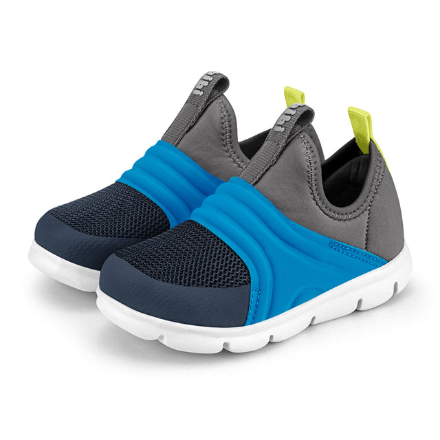 Bibi - ENERGY Baby Slip-on Sneakers - Graphite/Navy/Aqua