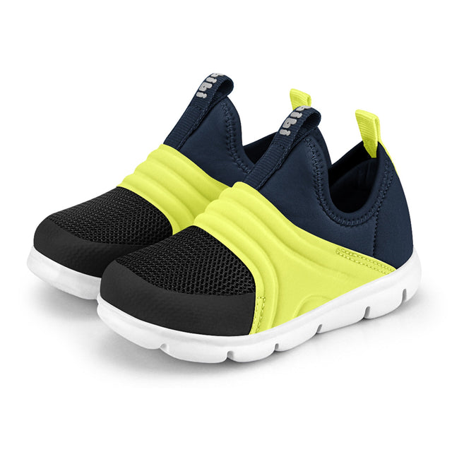 Bibi - ENERGY Baby Slip-on Sneakers - Naval/Black/Yellow Flour