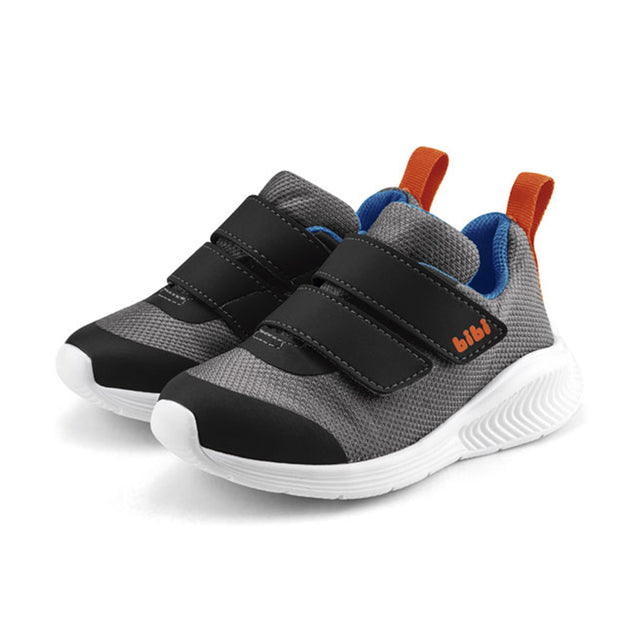 Bibi - Fly Baby Double Velcro Sneakers - Graphite/Black/Lisbela