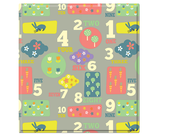 SQUARE SMALL Double Sided Play Mat – Letters & Numbers
