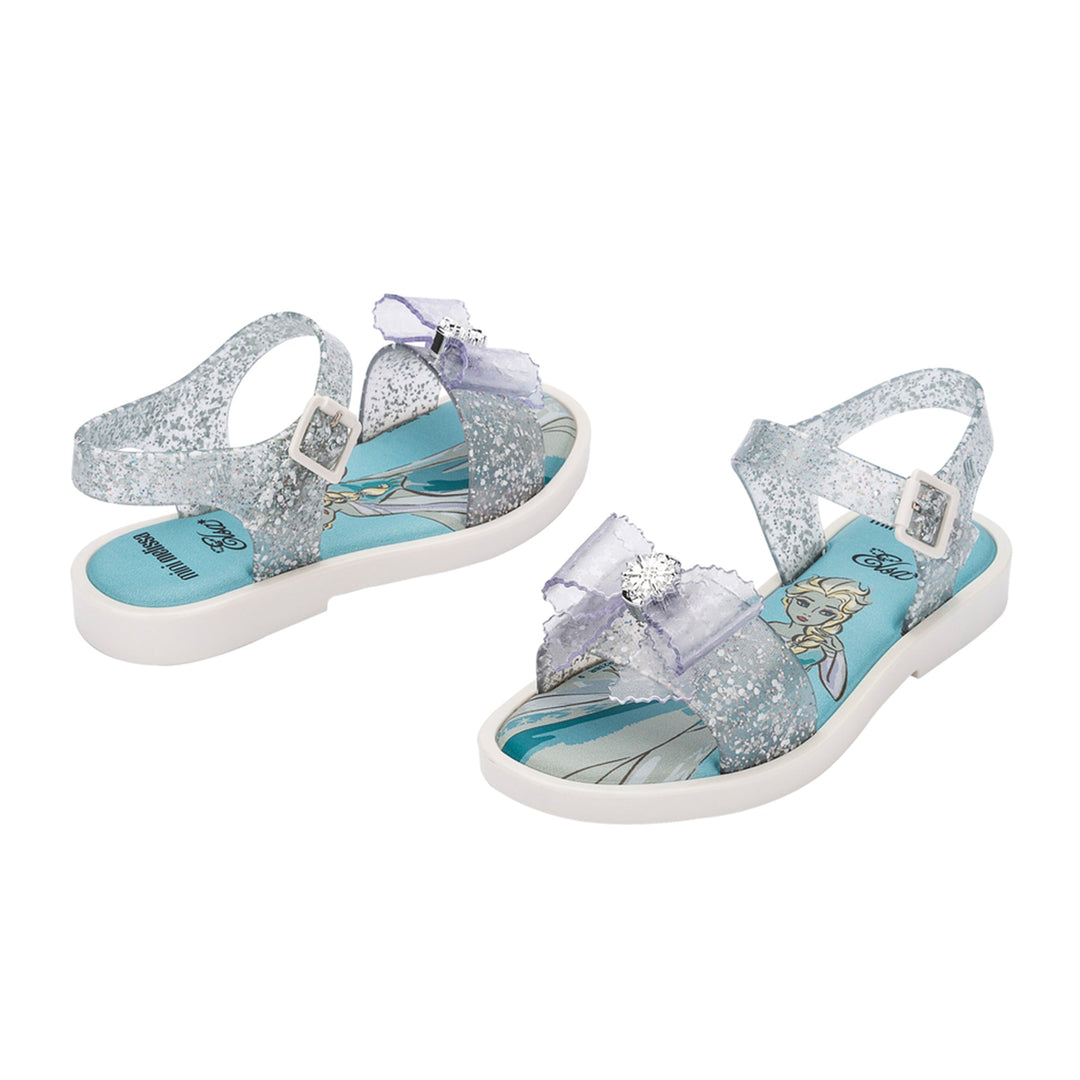 Mini Melissa Mar Sandal + Disn Baby Metallic Blue/ Red
